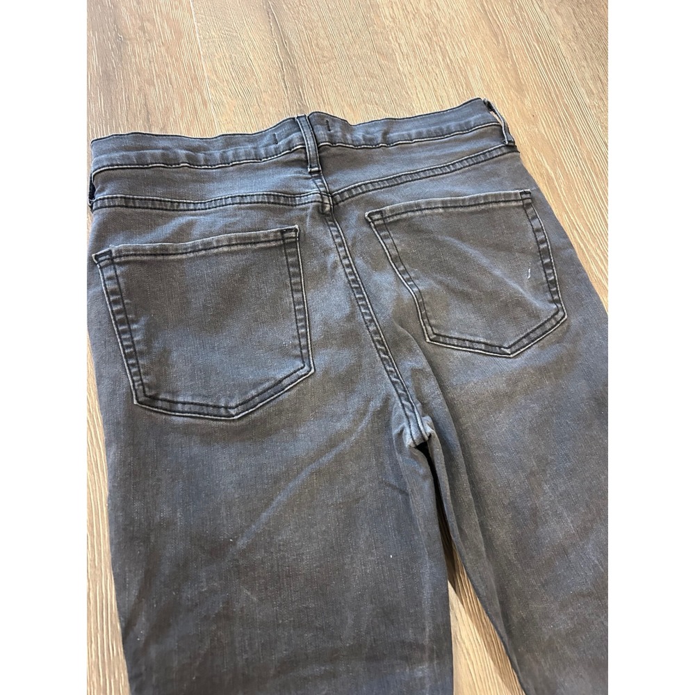 Free People Distressed High Rise Skinny Jeans Faded Black Knee Blowout Size 29 - Picture 11 of 11